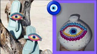 Colorfull evil eye #clayart #evileyedecor #gulakidea #mamtacraftideas