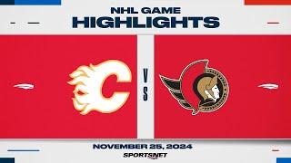 NHL Highlights | Flames vs. Senators - November 25, 2024