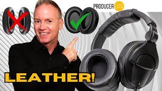 LEATHER Ear Pads for the SENNHEISER HD 280 Pro Headphones! Producer Dan