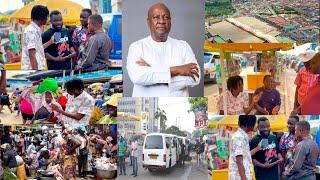 AtigyaJohn Mahama Toaso! Kumasi Market Women & Traders Praises JDM 4 Reduction In Transport Fares.