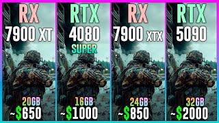 RX 7900 XT vs RTX 4080 SUPER vs RX 7900 XTX vs RTX 5090 - Test in 25 Games