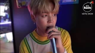 Jimin  singing Love Yourself by Justin Bieber