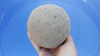 ASMR: SOFT DUSTY PURE SAND BALLS WHOLE CRUMBLE IN LOTS OF WATER UNTIL FULL OF TUB