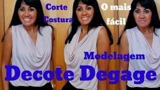 ️DIY Como fazer Decote Degage Drapeado_Costura passo a passo para iniciantes Gisleide Novelo