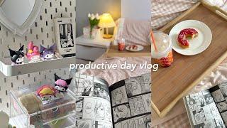 Productive day vlog ️cleaning and redoing my room, what I eat in a day and more ft. PDFelement