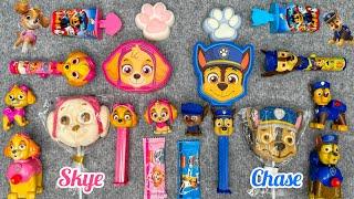 Paw Patrol Skye vs Chase Asmr Unboxing Toys Surprise Eggs Marshmallow Candies | Candy ASMR Opening