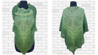 Красивая шаль вязаная крючком/crochet shawl