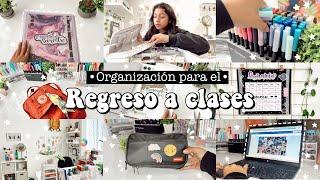 Organización para el regreso a clases🪴//mochila, carpeta, libretas, haul…