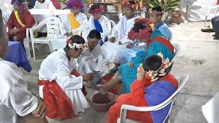 ÚLTIMA CENA DEL SEÑOR Y LAVATORIO DE PIES, JUEVES SANTO 2024 - LA MERCED DEL POTRERO, OAXACA