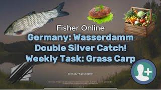 Weekly Grass Carp Quest | Double SILVER Catches in Germany: Wasserdamm | Fisher Online Voice Guide