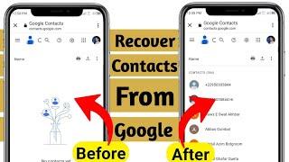 Goggle Account se Contact Number kaise recover kare||Recover Contact From Google Account android