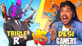 MR TRIPLE R VS DESI GAMERS GUN COLLECTION  ট্রিপল আর না আমিত ভাই, কার গান স্কিন কালেকশন বেশি 