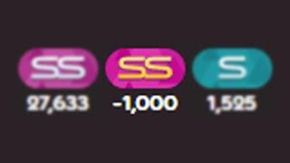 This player has -1,000 SS ranks