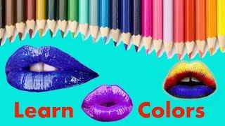 Little Babies Learn Colors with Lipstick