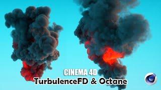 Cinema 4D Fire Animation - Turbulence FD & Octane Render ( Beginner )