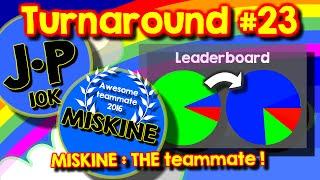 Agario Team Mode Turnaround #23, 10K cell with the help of MISKINE, THE teammate