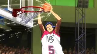 Aomine scores behind the backboard after Kuroko`s pass (Kuroko no Basket:Last Game 1080p)