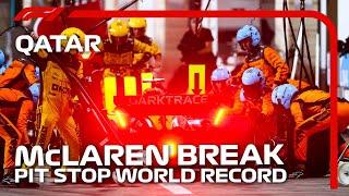 NEW PIT STOP WORLD RECORD! McLaren Service Lando Norris in 1.80s | 2023 Qatar Grand Prix | DHL