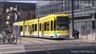 Tram in Frankfurt am Main Willy-Brandt-Platz