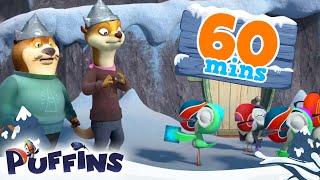 Puffins | 60 min | Johnny Puff's Adventure Time! | Cartoon For Kids | Puffins World