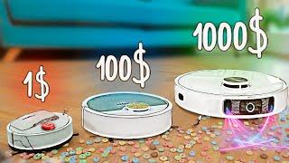 ROBOT VACUUM for $1 vs $100 vs $1000!