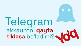 Telegram akkauntni qayta tiklasa bo'ladimi? Albatta, yo'q!