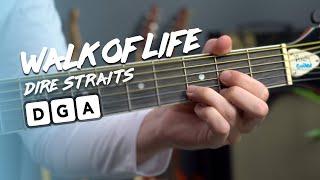 Play Walk Of Life by Dire Straits on guitar (beginner + intermediate level!)