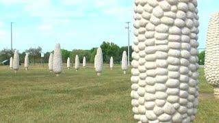 Explore this strange concrete cornfield in Dublin, OH