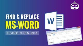 Find and Replace in  Ms-Word document using OpenRPA