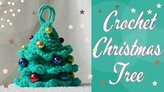 Crochet CHRISTMAS TREE, mini Tree decoration, super easy for beginners + FREE written pattern