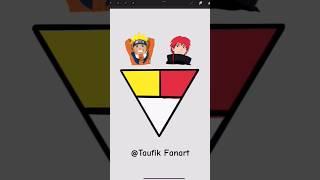 Trying tiktok art Akatsuki Naruto vs sasori anime mix color #satisfying #naruto #art #anime #drawing
