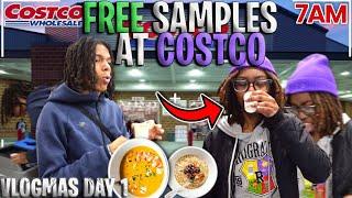 5 WEIRD Free Samples I Tried at COSTCO on VLOGMAS DAY 1