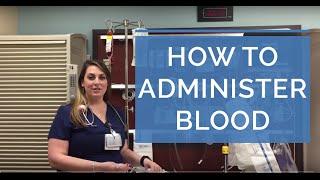 HOW TO ADMINISTER A BLOOD TRANSFUSION (LIVE DEMO) - Giving Blood as a Nurse