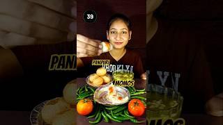 Spicy  Panipuri and Momos in 40 Sec Eating Challenge | #shorts #ytshorts #viral #momos