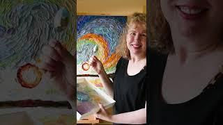 Creating Texture: Using Spoons & Knives Impasto Landscape Painting Technique #shorts #art #painting