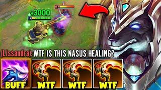 NASUS, BUT I STACK LIFESTEAL AND EVERY Q HEALS ME TO FULL (NEW BUFFED PASSIVE)