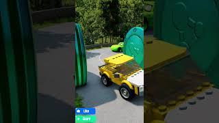 Random Funny Cars Vs Bollard Trap And Hammer - BeamNG.Drive  #beamngdrive