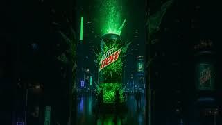 CGI design for a bar "MTN DEW"