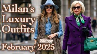 Milan’s Elite Street Fashion February 2025: Discover Hidden Trends in Luxury Couture. Chanel, Dior