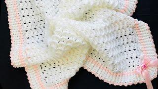 A simply beautiful crochet baby blanket pattern with border My favorite CROCHET PATTERN