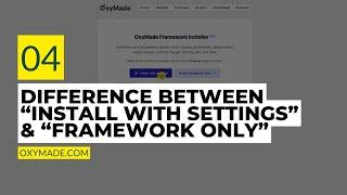 OxyMade Framework Installation Types | Oxygen Builder Framework & Design Sets