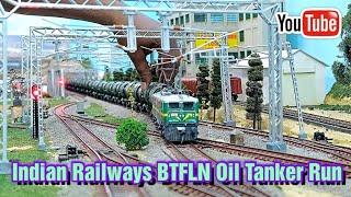 Indian Railways HO Scale BTFLN Oil Tankers Running Session | Indian Model Train | train video