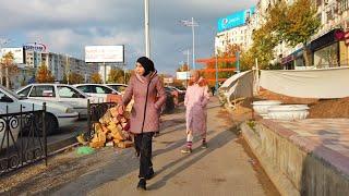 Tashkent, Walking Tour Sebzar Street 4K