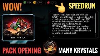 WOW! Speedrun Krypt Junk Box Opening  Mortal Kombat Mobile▫️MK Mobile #mortalkombatmobile #mkmobile