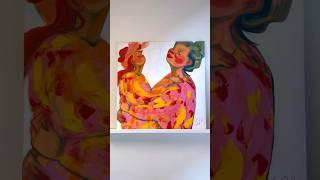 Acrylic painting provess art of I ️ you #art #painting #paintingprocess