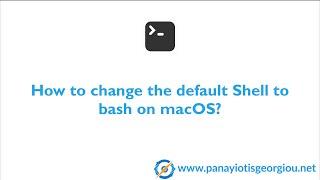 How to Change the Default Shell to Bash on macOS