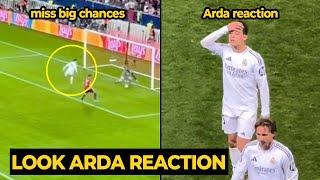 Arda Güler sad reaction after miss big chances with his header in last minute against Lille