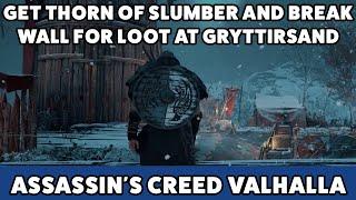 Assassin's Creed Valhalla - Get ability Thorn of Slumber and break wall for loot at Gryttirsand