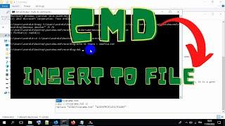 Insert Text into a File with CMD #terminal #cmd #DZ4Team