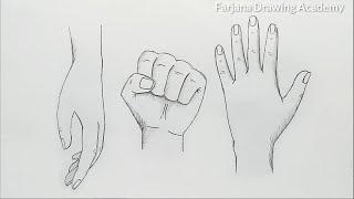 hands drawing tutorial for beginners / 3 Different Ways